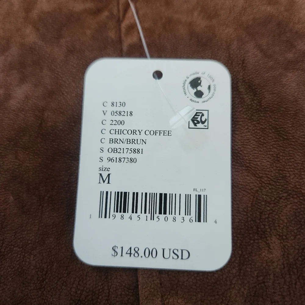 Free People Sawyer Faux Leather‎ Mini Dress Chicory Coffee Brown Women's Medium